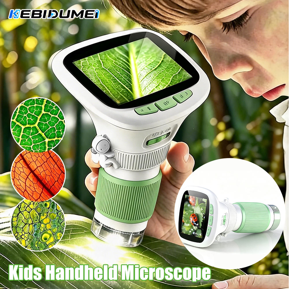 Photography Close Up - Microscópio Portátil Infantil KEBIDUMEI com Foco