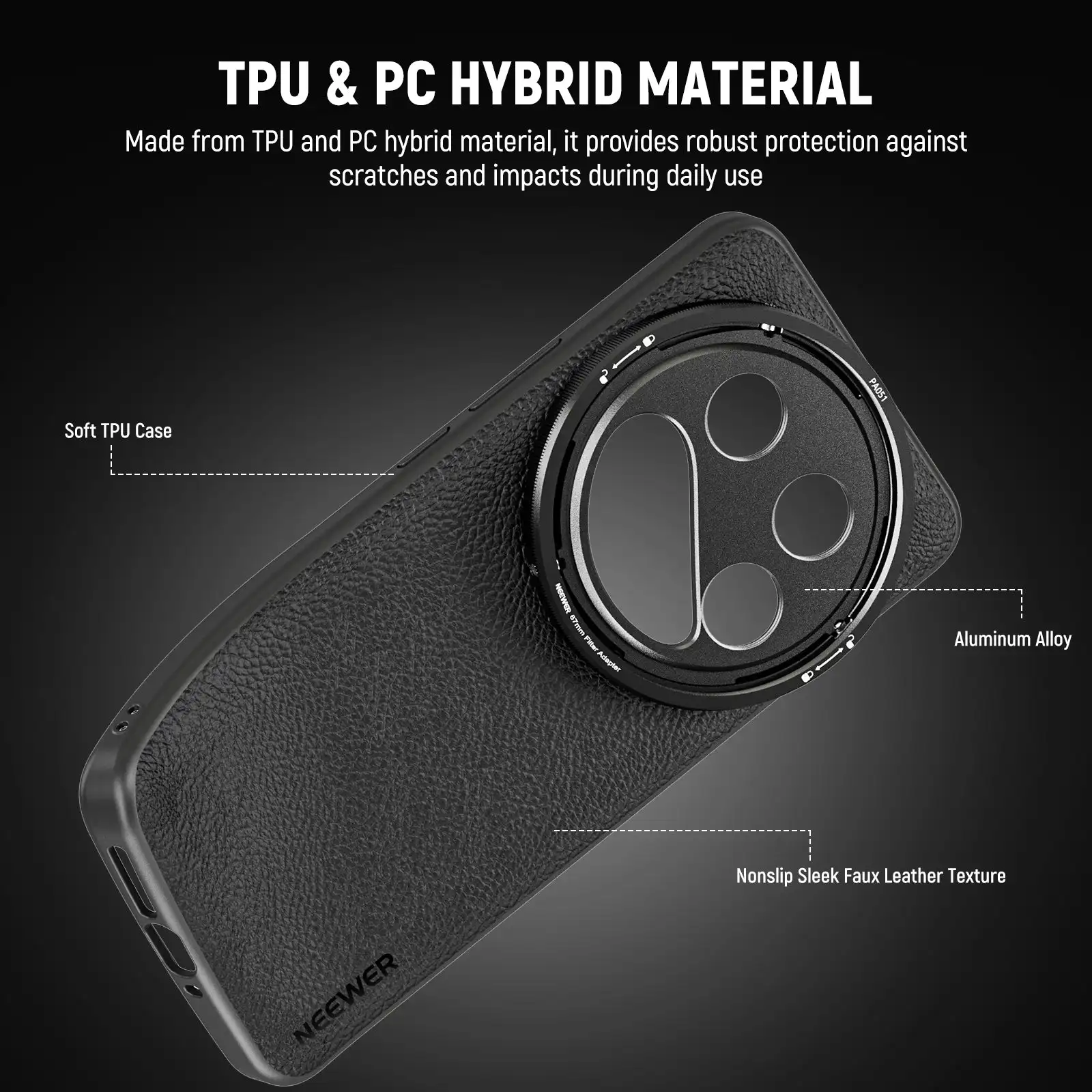 Photography Xiaomi 14 Ultra - Neewer pa051 capa de telefone para