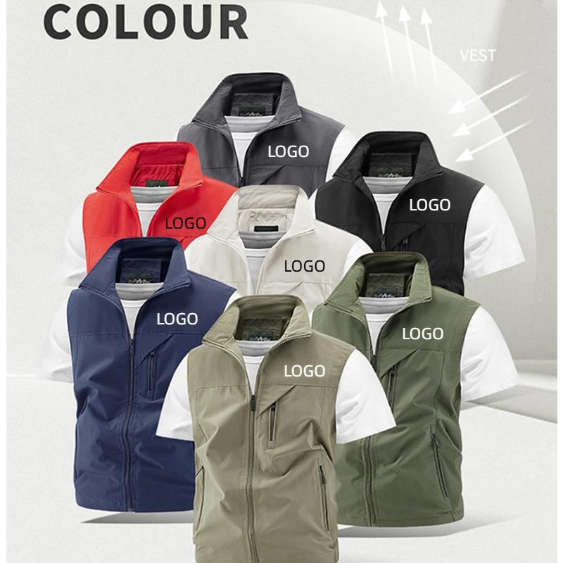 Photography Jacket - Colete masculino de malha de verão,