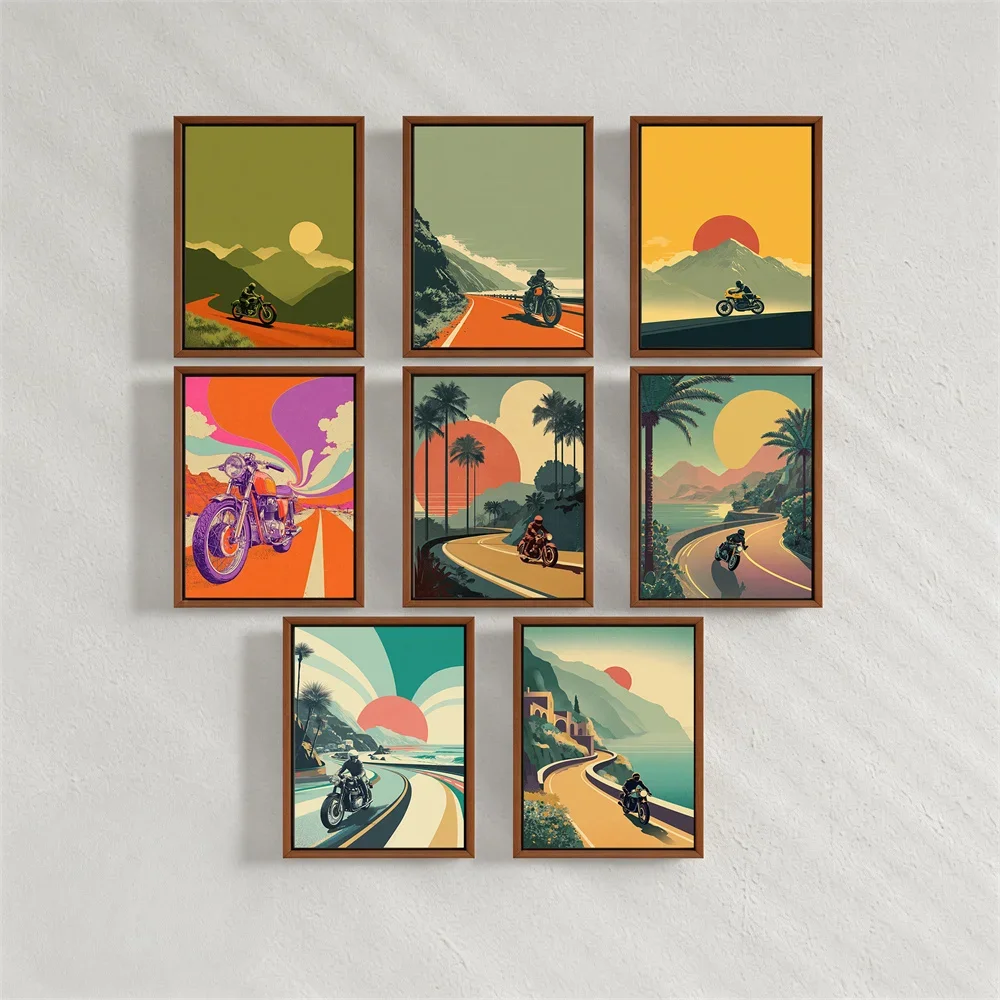 Photography Nature - Decorações de Parede Minimalistas de Motocicletas,