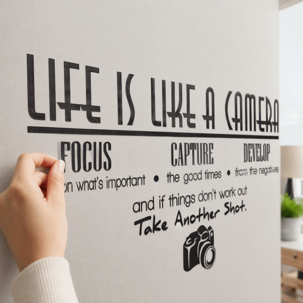 Adesivos de Parede em Vinil PV - Photography Quotes avaliação e preço