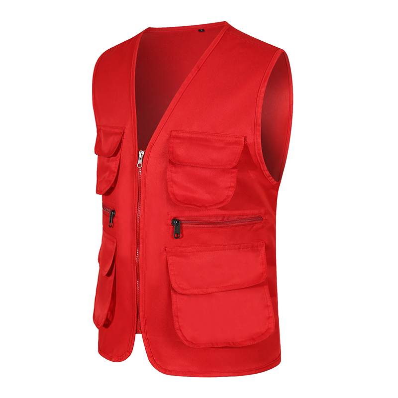 Homens multi sem mangas bolso  - Photography Jacket avaliação e preço