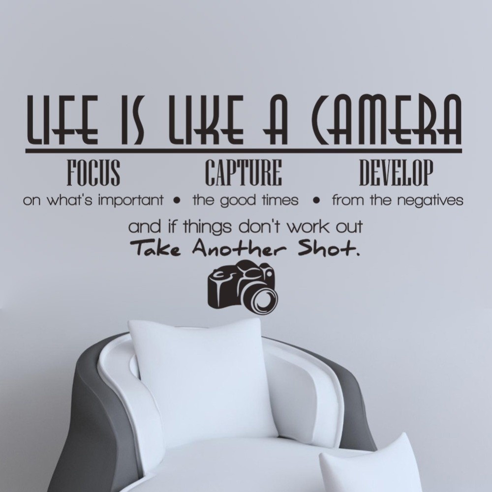 Adesivos de Parede em Vinil PV - Photography Quotes avaliação e preço